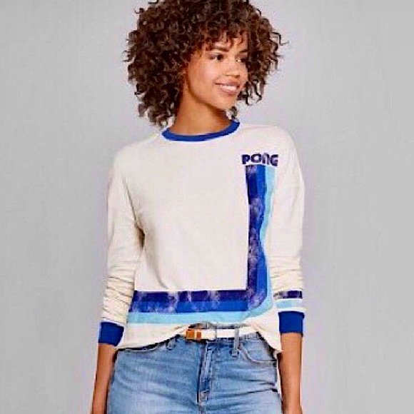 Junk Food Clothing Tops - Junkfood Atari Pong Long Sleeve Tee